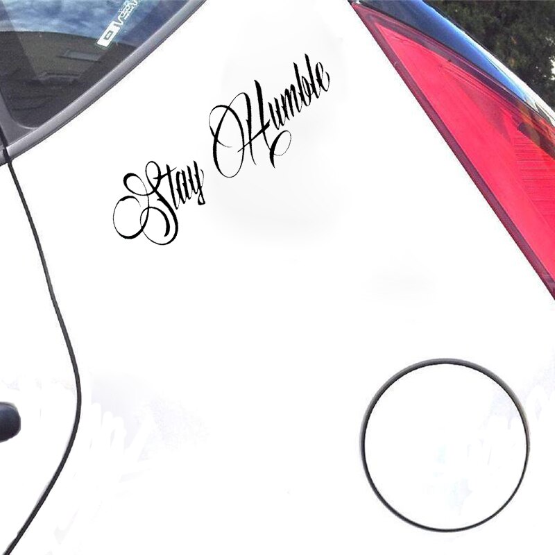 Đề can vinyl chữ STAY HUMBLE độc đáo trang trí xe hơi kích cỡ 15cmx4.8cm