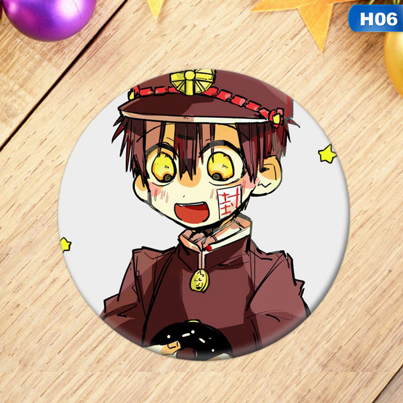 flowersqueen Huy hiệu cài áo in hình nhân vật anime dễ thương