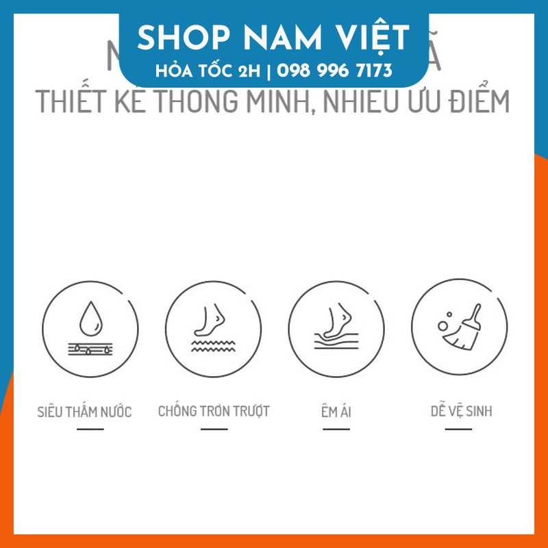 Bộ thảm nhà bếp NAVIVU siêu thấm nước, chống trơn trượt tối giản hiện đại