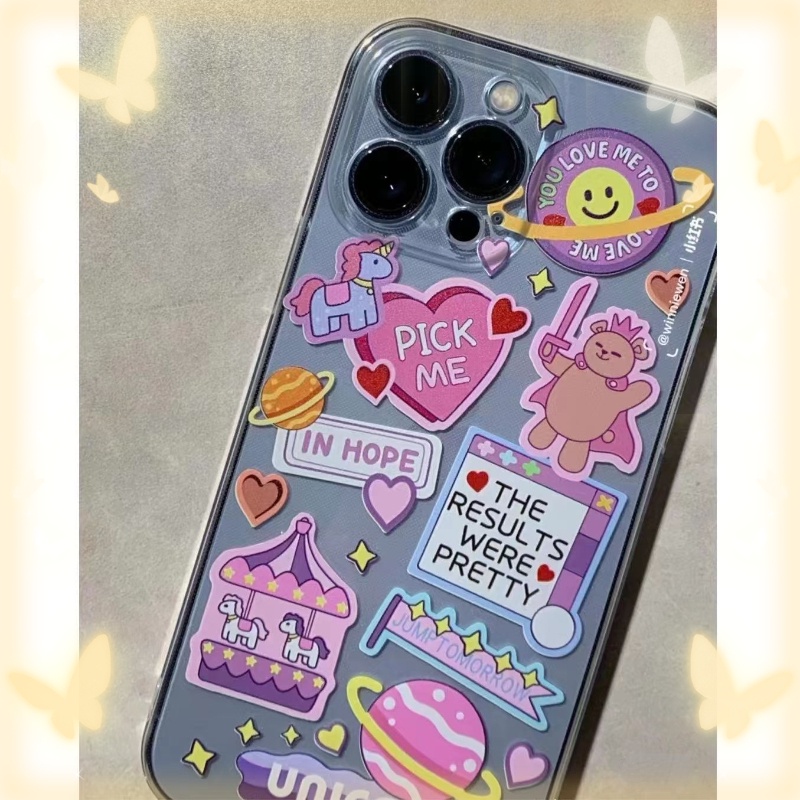 ☆Ốp Điện Thoại In Hình Gấu Hoạt Hình Cho iPhone13 78plus xs Apple 11promax / 12