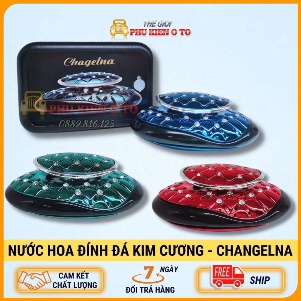 Nước Hoa Ô Tô Đính Đá Kim Cương Changelna Mùi Thơm Nhẹ Nhàng - Nước Hoa Trang Trí Taplo Xe Hơi