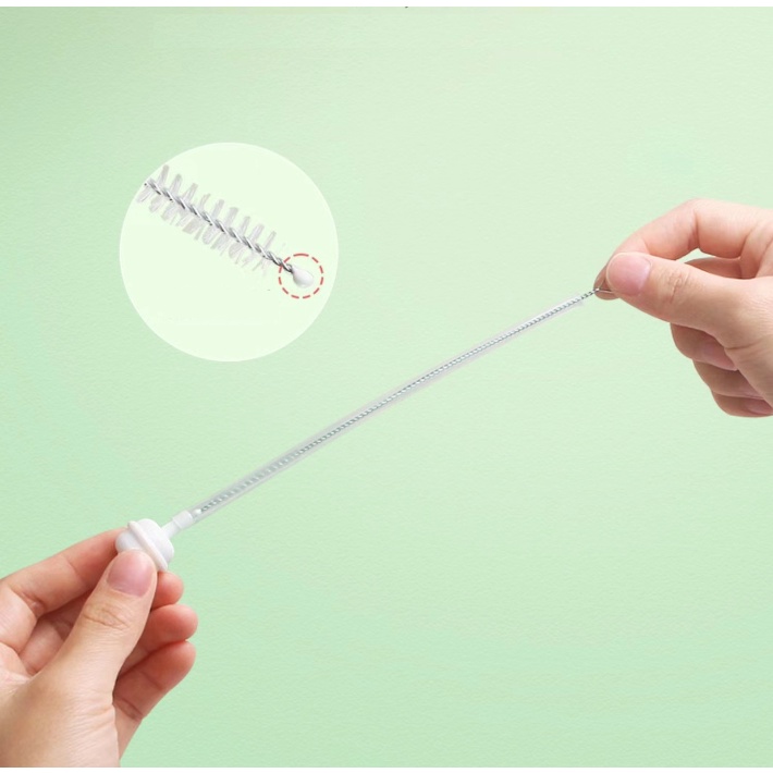 Bộ cọ rửa bình sữa silicon 3 in 1 xoay 360 độ tiện dụng an toàn cho bé AD218