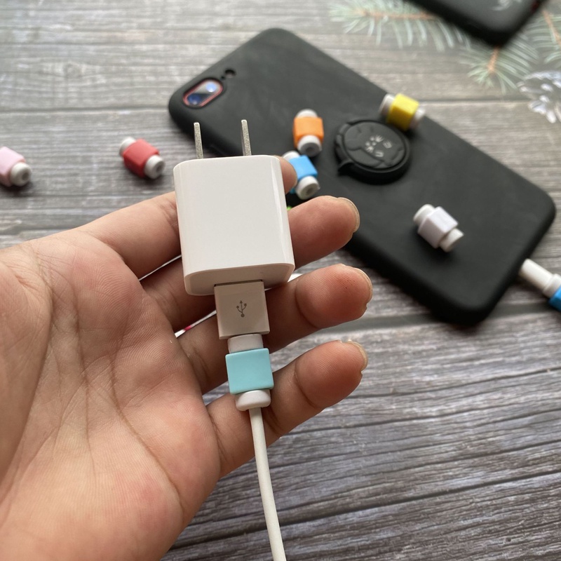 Phụ Kiện Bảo Vệ Dây Cáp Cho iPhone Samsung