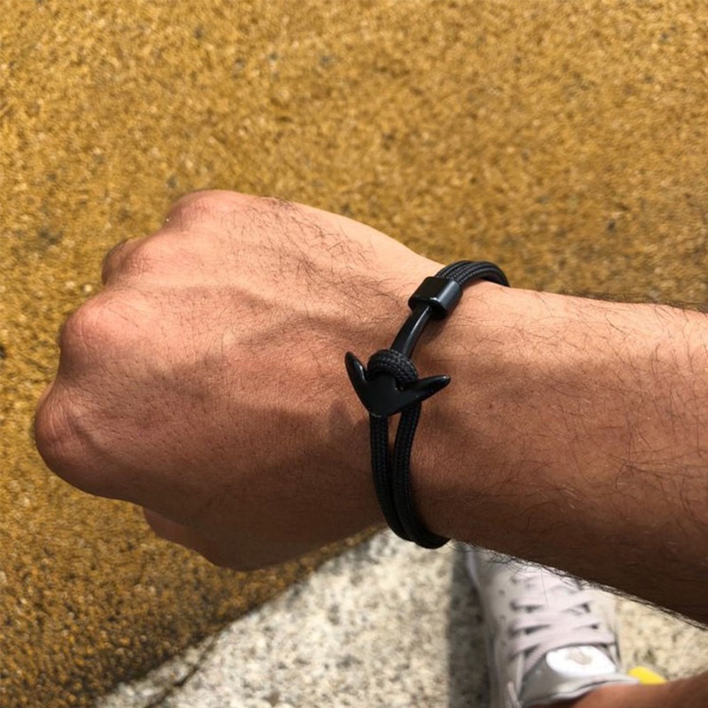 1 Vòng Tay Dây Thừng Điều Chỉnh Phong Cách punk Thời Trang unisex