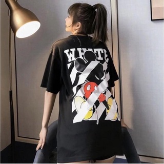 Áo thun tay lỡ form thụng in chữ White