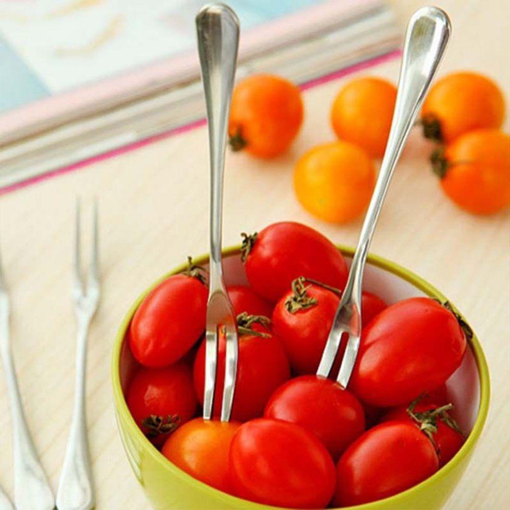 YIYU Bộ 2 Món Muỗng Nĩa Ăn Tráng Miệng Bằng Thép Không Gỉ Thủ Công Từ Trung Quốc Tinh Tế