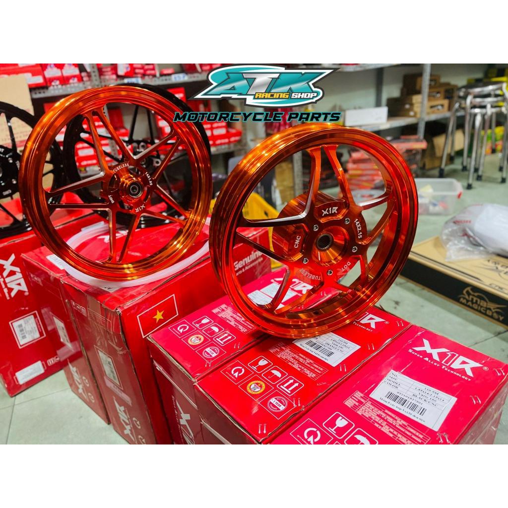 Mâm xe máy mẫu Ngôi sao cnc dành cho xe Vario chính hãng X1R, size 1.85-2.15x14 hàng cao cấp lắp ráp như zin
