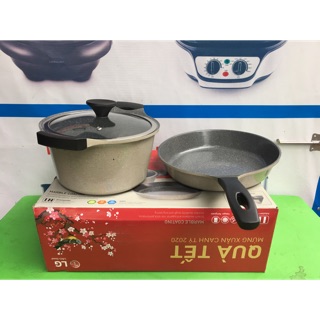 Bộ  nồi chảo Vitamin Stone Lock&Lock LCA6244DS02