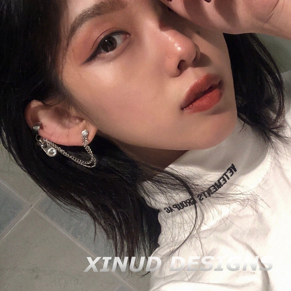 Khuyên Vành Tai Phối Dây Xích Cá Tính Dành Cho Nữ B835