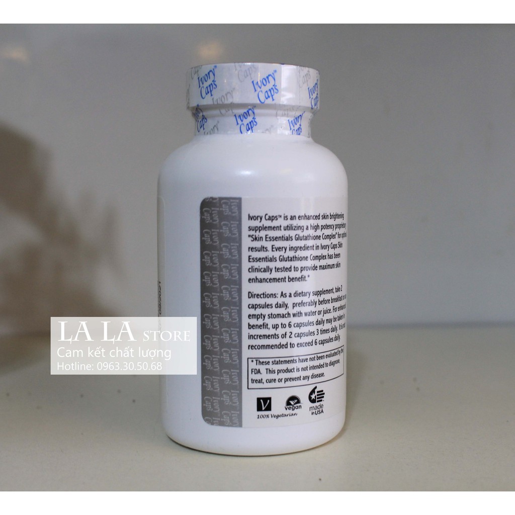 Viên Uống Ivory Caps Triple Strength Formula 1500mg 60 viên - ivory cap | Thế Giới Skin Care