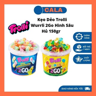 Kẹo dẻo Trolli Wurrli 2Go hình Sâu hủ nhựa 150gr (Ngọt & Chua)