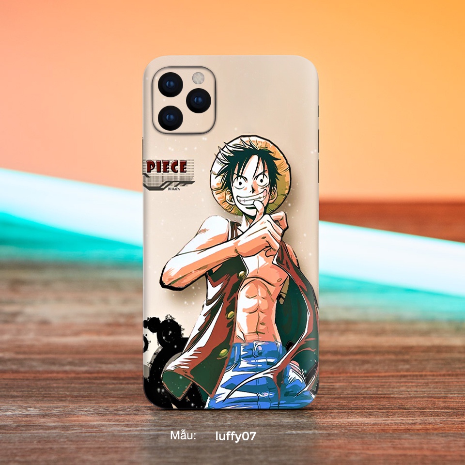 Miếng dán điện thoại hình Luffy OnePiece cho iphone 6/7/8/6plus/7plus/X/XSmax và các máy android khác