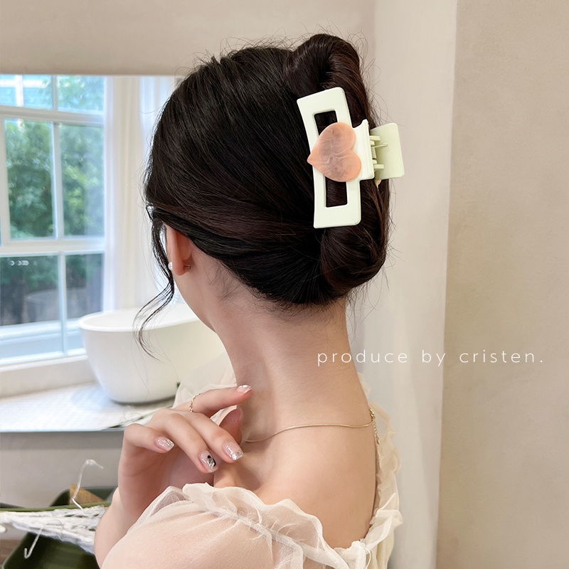 Kẹp Tóc Càng Cua Sau Lưng Màu Hồng Ngọt Ngào Phong Cách Hàn Quốc Cho Nữ