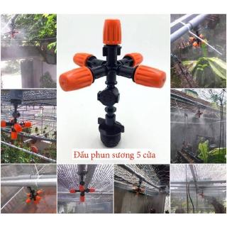Đầu phun sương 5 cửa bộ có van áp