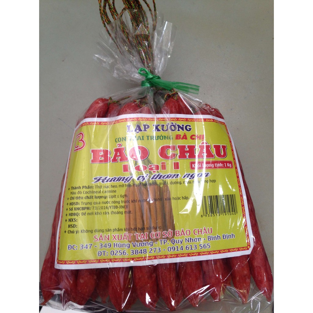 [FREESHIP 99K] 1KG LẠP XƯỞNG BẢO CHÂU DÂY ĐÀ 90% NẠC