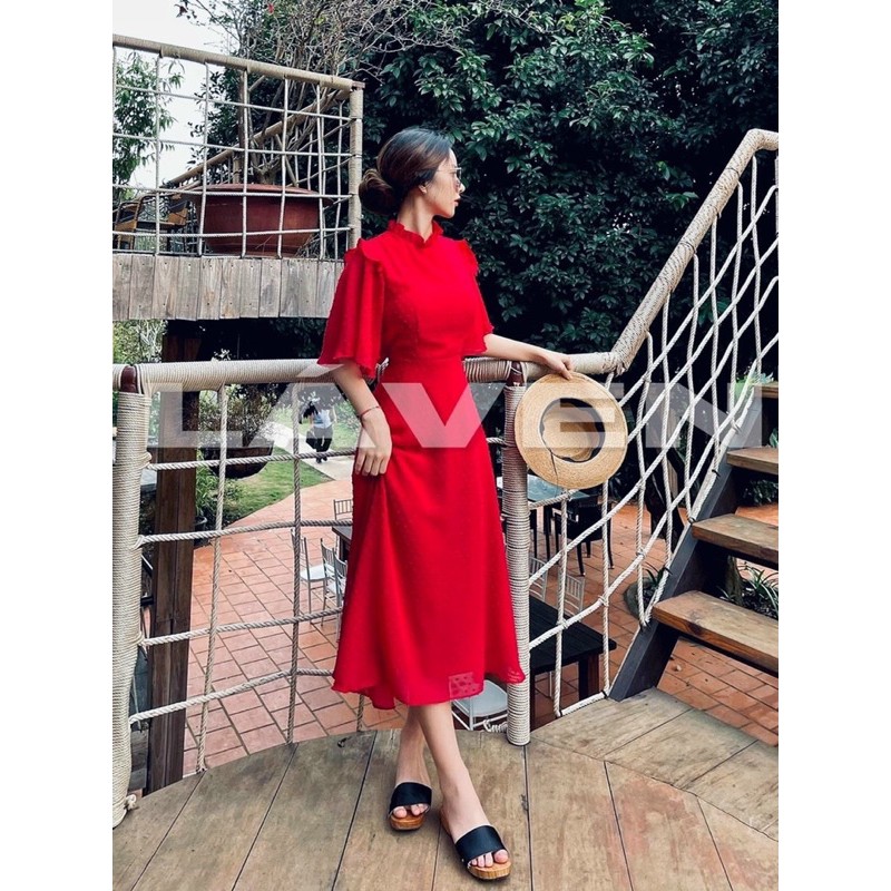 ĐẦM BI CỘT NƠ LƯNG TRẮNG - ĐEN - ĐỎ | BigBuy360 - bigbuy360.vn