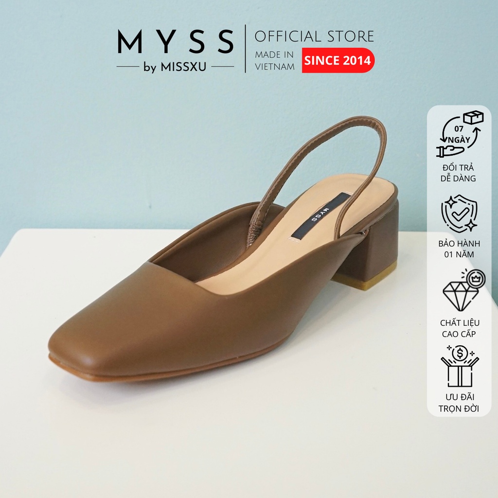 Giày nữ mũi vuông quài sau 3cm thời trang  MYSS - CG164