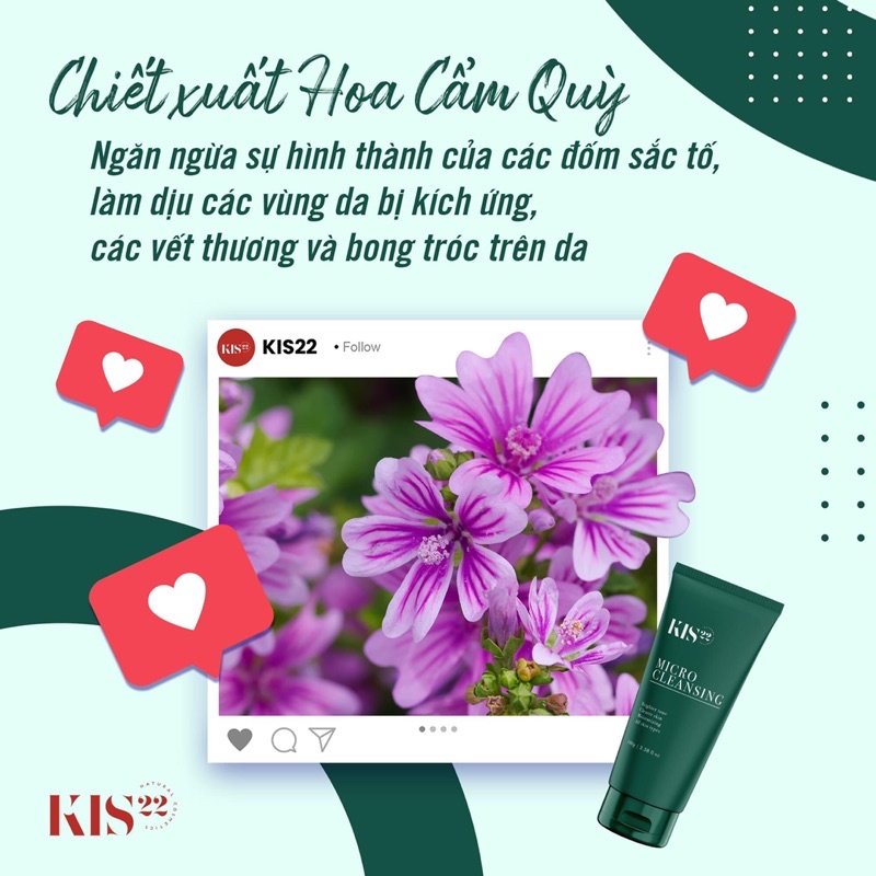 Sữa rửa mặt kiss22 Micro Cleansing hàng chuẩn