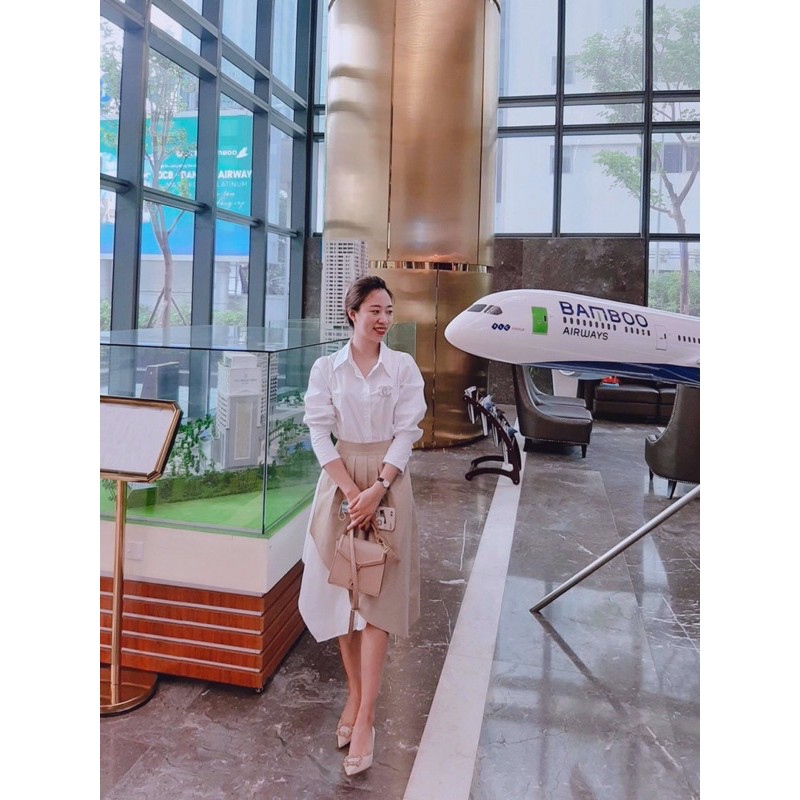 ( Ảnh thật ) V0414 Váy sơ mi vạt rời | BigBuy360 - bigbuy360.vn