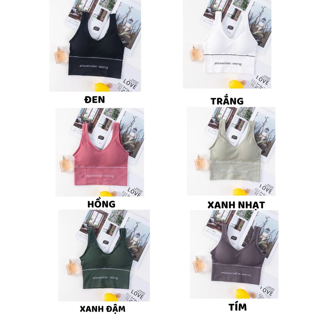 Áo Lót Nữ - Áo Bra Nữ viền chữ phong cách trẻ trung năng động DAN STORE MÃ  ALEX