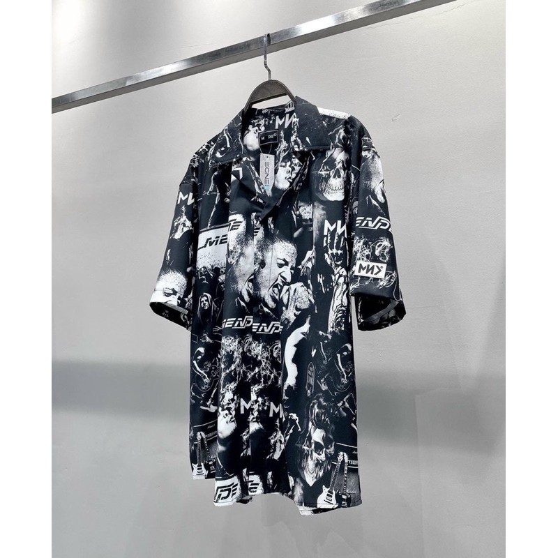 Áo sơmi hoạ tiết Rock and Roll cổ vest #MENDE# | BigBuy360 - bigbuy360.vn