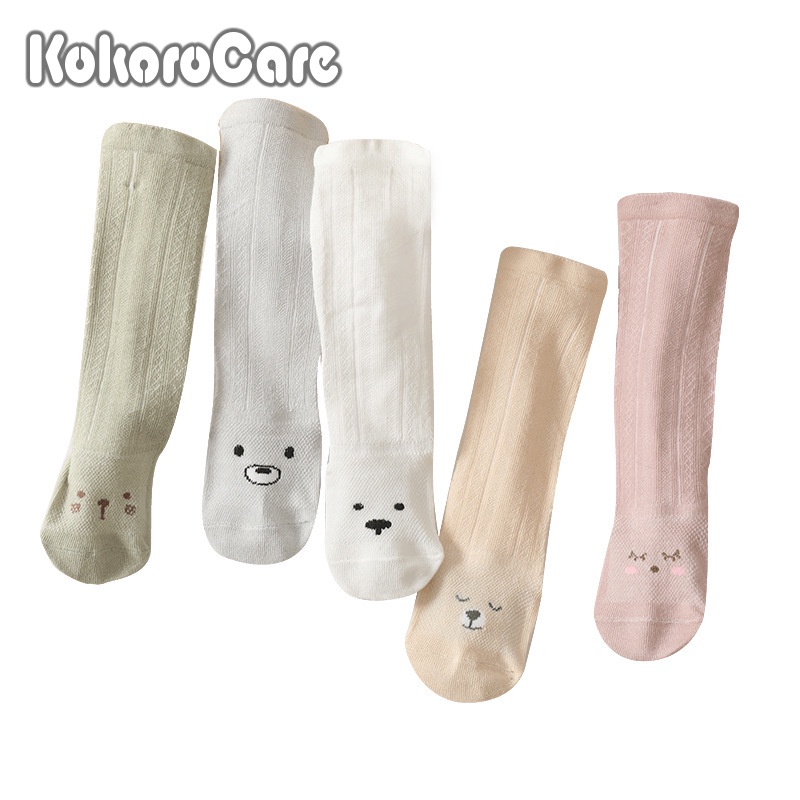 Vớ dài qua đầu gối KOKOROCARE YSZ-07 chống muỗi in hình động vật dễ thương cho bé từ 0-3 tuổi