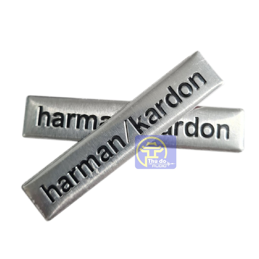 Sticker, tem dán decal chữ HARMAN KARDON trang trí loa xe hơi đơn giá 01 cái