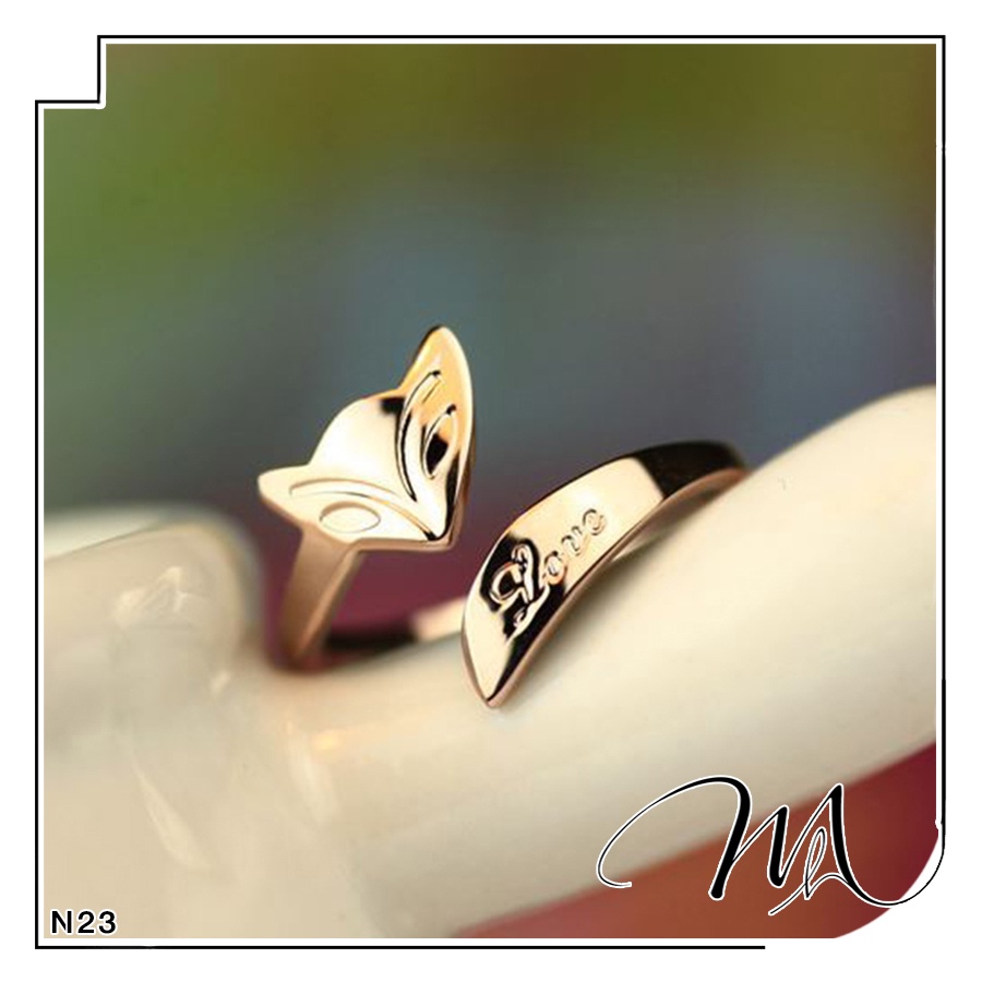 Nhẫn nữ Titan không gỉ freesize hình hồ ly chiêu tài lộc - Măng’s House N23