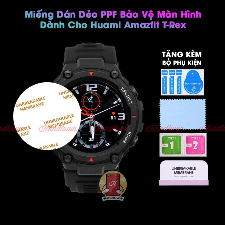 Miếng Dán Màn hình PPF Kính Cường Lực Dẻo Trong Suốt Đồng hồ thông minh Huami Amazfit T-Rex Amazfit TRex Chống Va Đập