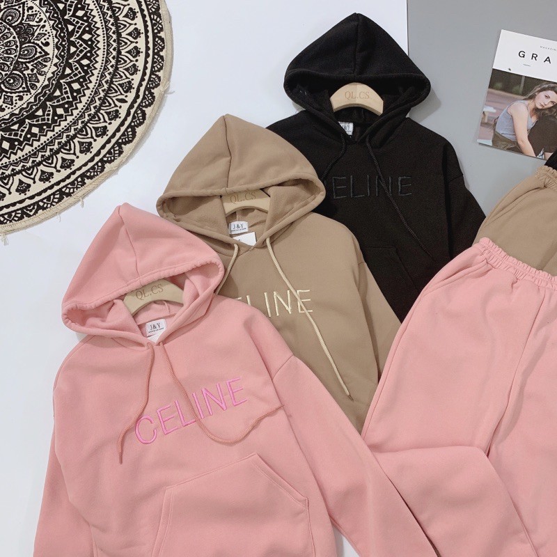 BÁN SỈ BỘ NỈ BÔNG THÊU CE-LIN 3 MÀU CHO NỮ | BigBuy360 - bigbuy360.vn