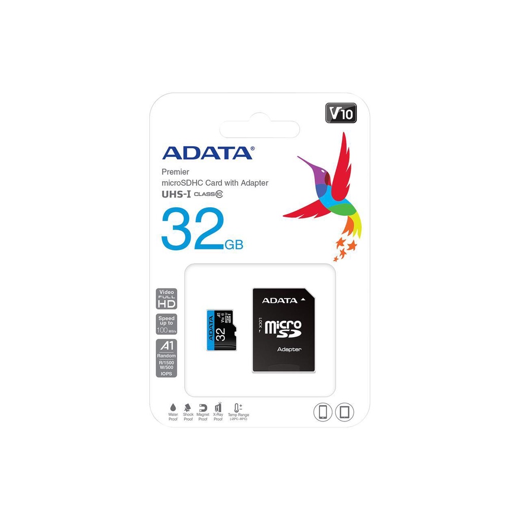 Thẻ nhớ MicroSDXC ADATA UHS-I Class 10, V10, A1, 100MB/s - Hàng phân phối chính hã