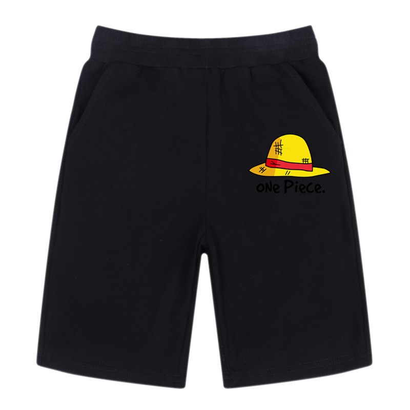 ONE PIECE Quần ngắn thể thao Short Cotton Lưng Thun In Họa Tiết Hoạt Hình Cho Bé Trai