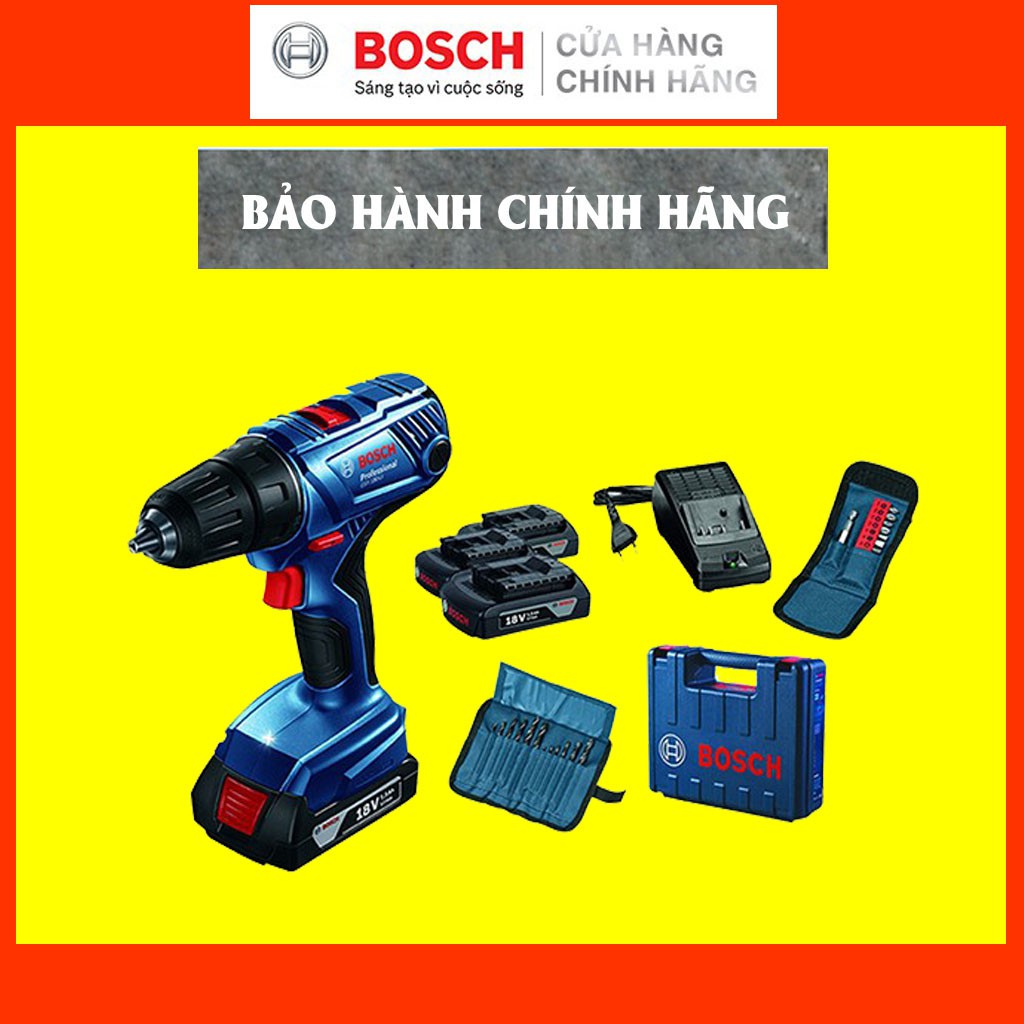[CHÍNH HÃNG] Máy Khoan Vặn Vít Dùng Pin Bosch GSR 180-LI - Phụ Kiện MỚI, Giá Đại Lý Cấp1, Bảo Hành Tại TTBH Toàn Quốc