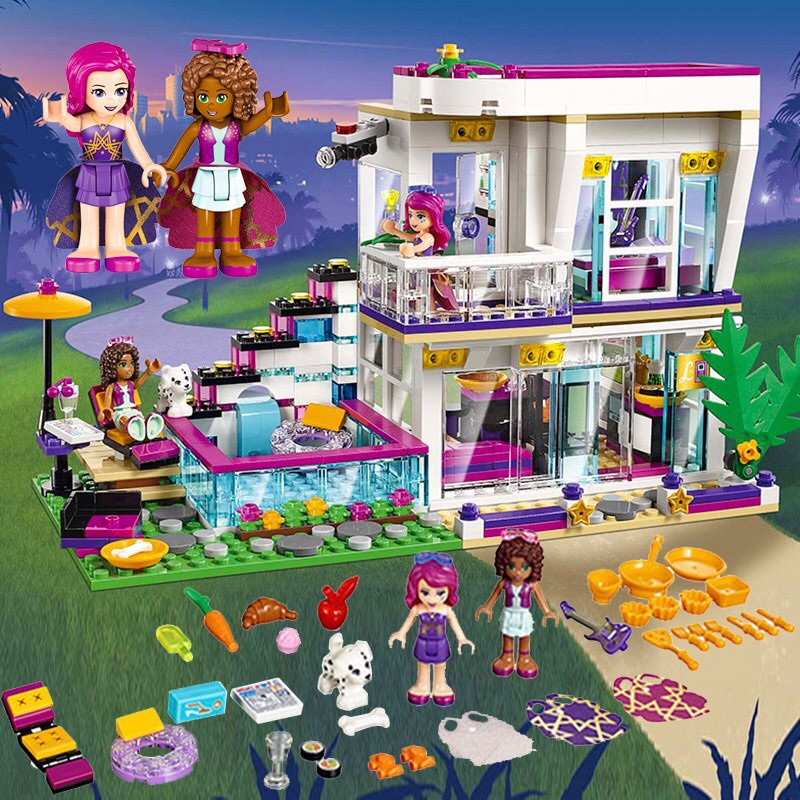 Đồ Chơi Lắp Ráp Kiểu Lego Mô Hình Nhà Biệt Thự Ngôi Sao Friends SX 3008 Với 760 Mảnh Ghép