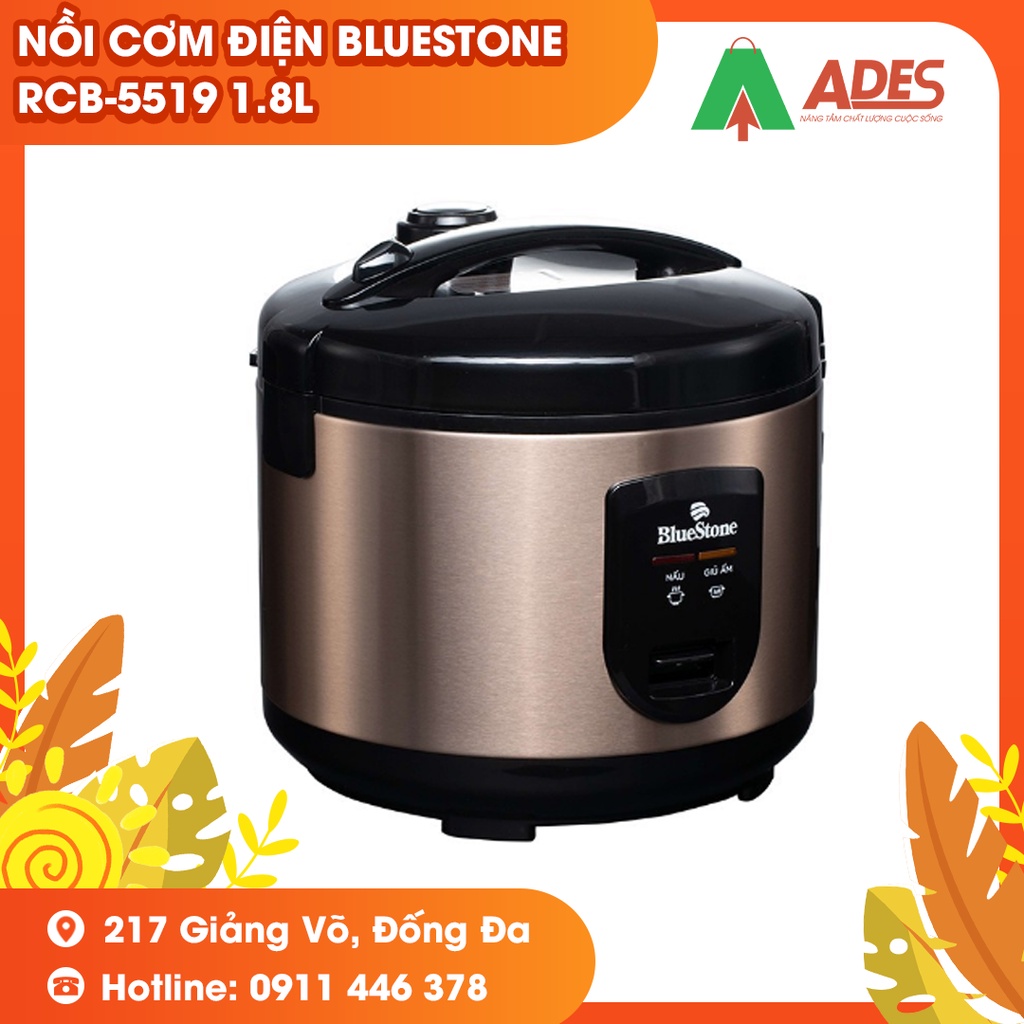 [Mã 154ELSALE2 giảm 7% đơn 300K] Nồi cơm điện Bluestone RCB-5519 1.8L - Bảo Hành Chính Hãng 2 Năm