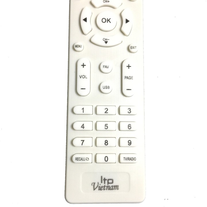 Remote điều khiển đầu thu LTP trắng tặng pin remote ITP