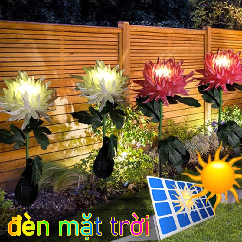 [Hàng sẵn sàng&amp;COD] LED Đèn sân đèn năng lượng mặt trời sân vườn hoa cúc hình dạng hoa cho vườn nhà lối đi bãi cỏ và trang trí mặt đất