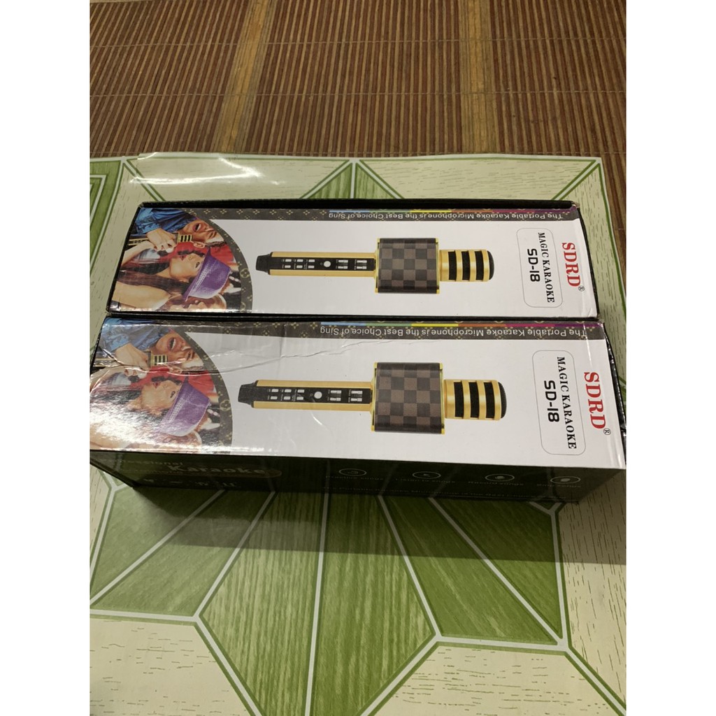 MÍC HÁT karaoke:có bluetooth SD-10 Mic cầm tay,loa không dây,có ghi âm: bảo hành 3 tháng còn mới