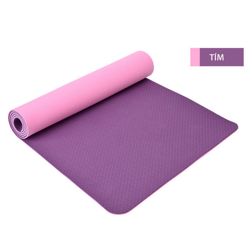 Thảm Yoga kèm túi tiện dụng thảm bendu YG01 loại 8mm màu tím