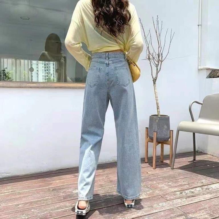 (MÀU MỚI) [Giá siêu rẻ] Quần kaki jeans dáng suông, hai màu đen trắng cho mọi kiểu phối đồ, kèm hình thật trải sàn ་ ྇