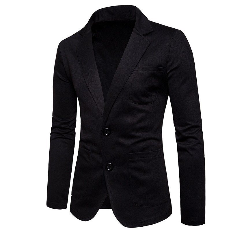 Áo Khoác Blazer Giả Hai Hàng Nút Thời Trang Mùa Xuân 2019 Cho Nam