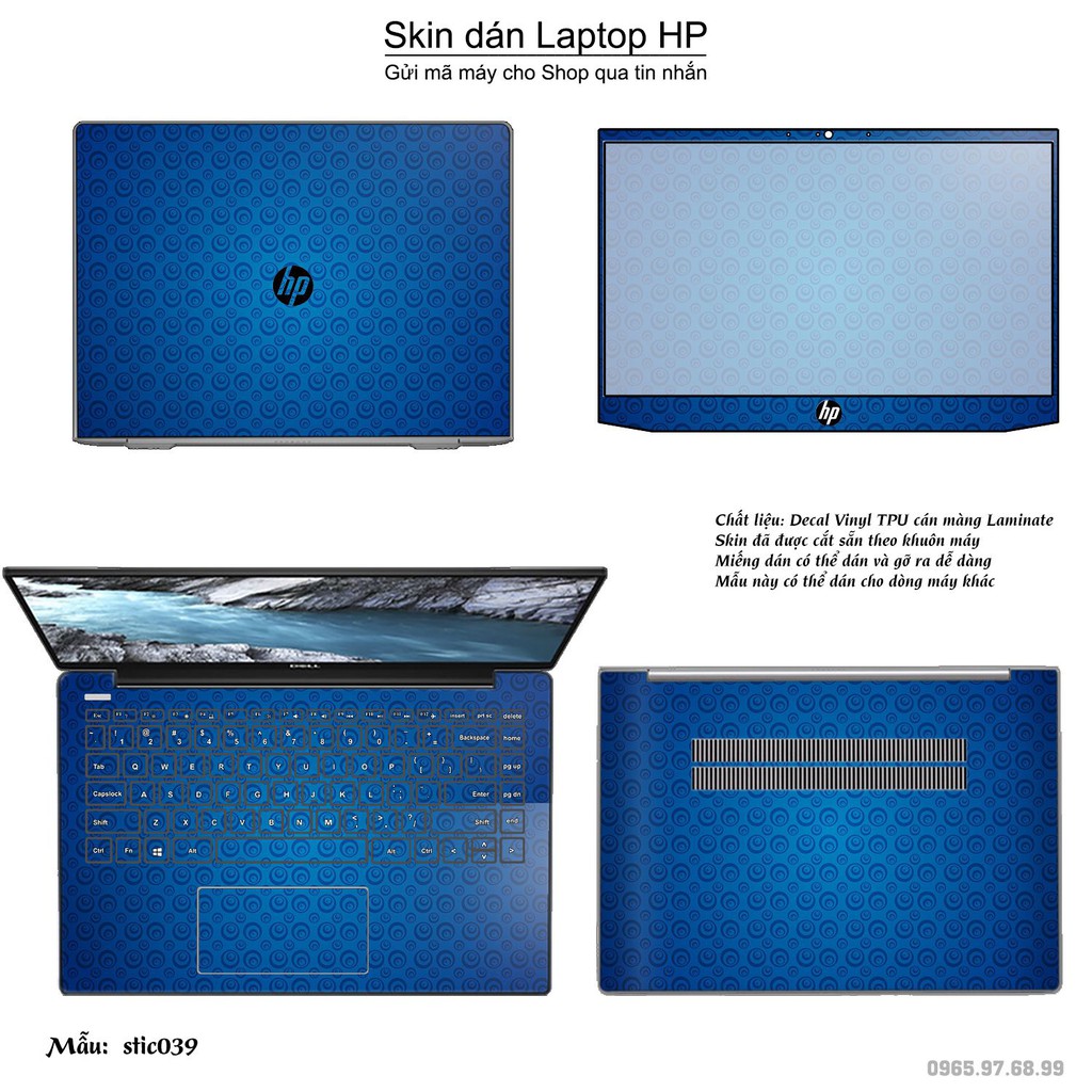 Skin dán Laptop HP in hình Hoa văn sticker _nhiều mẫu 7 (inbox mã máy cho Shop)