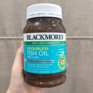 DẦU CÁ KHÔNG MÙI BLACKMORES FISHOIL MINI CAPS 400V
