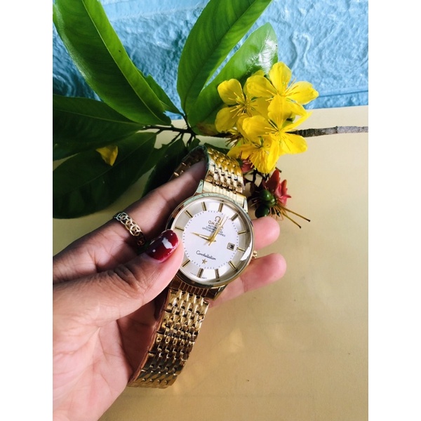Đồng hồ nam Omega pin dây kim loại