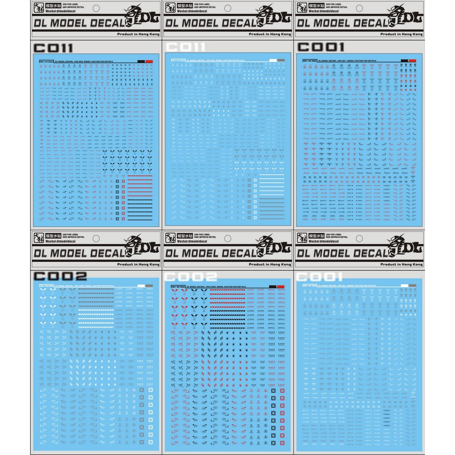Decal nước cho mô hình Gundam tổng hợp - Phụ kiện mô hình [TAM]