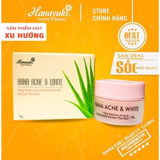 Kem ngừa m.ụ.n thâm trắng da Hana Acne White - Hanayuki Chính Hãng 100%
