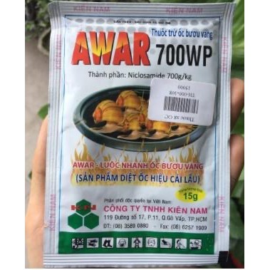 Awar 700WP Thuốc trừ ốc bươu vàng gói 15gr