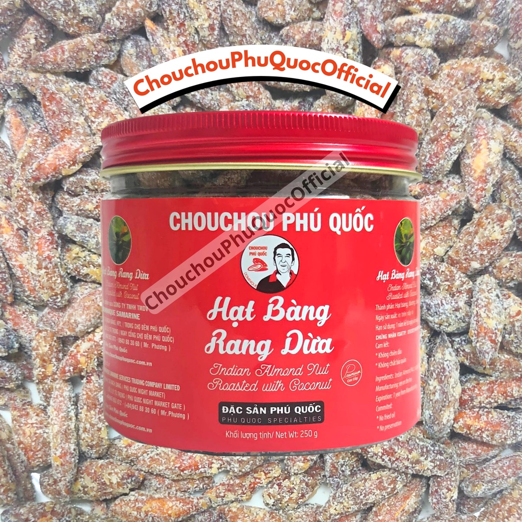 Hạt bàng rang dừa CHOUCHOU PHÚ QUỐC ÔNG TÂY - 250g