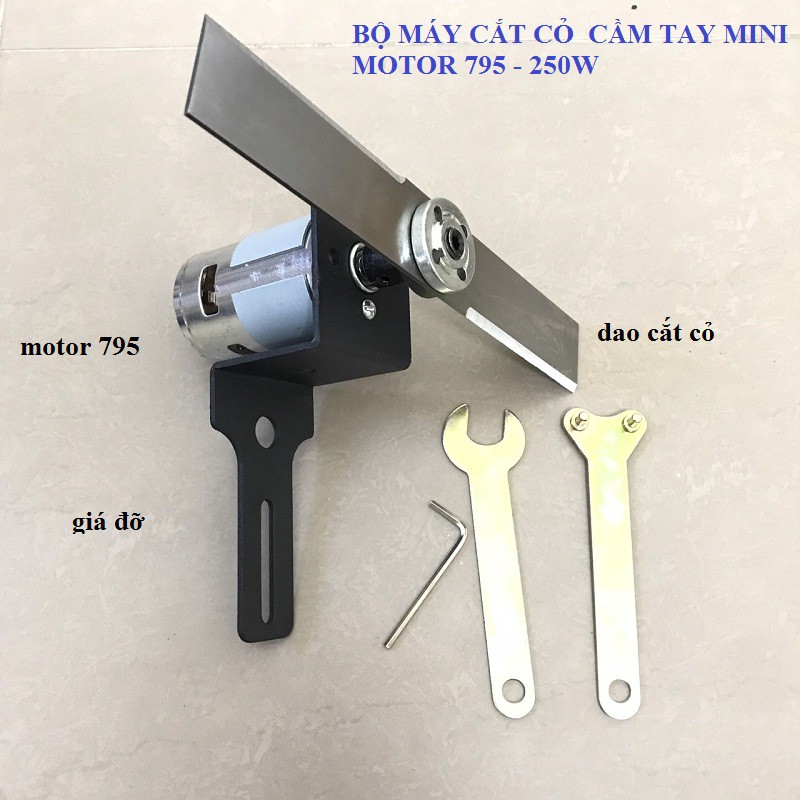 Bộ máy cắt cỏ mini động cơ motor 775-795-895 350w 2 bạc đạn siêu khỏe