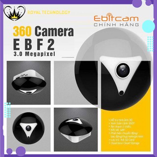 [NPP CHÍNH HÃNG] Camera IP Wifi ốp trần Ebitcam EBF2 phân giải 3.0MP 1520P - Camera mắt cá FISH EYE, toàn cảnh 360 độ